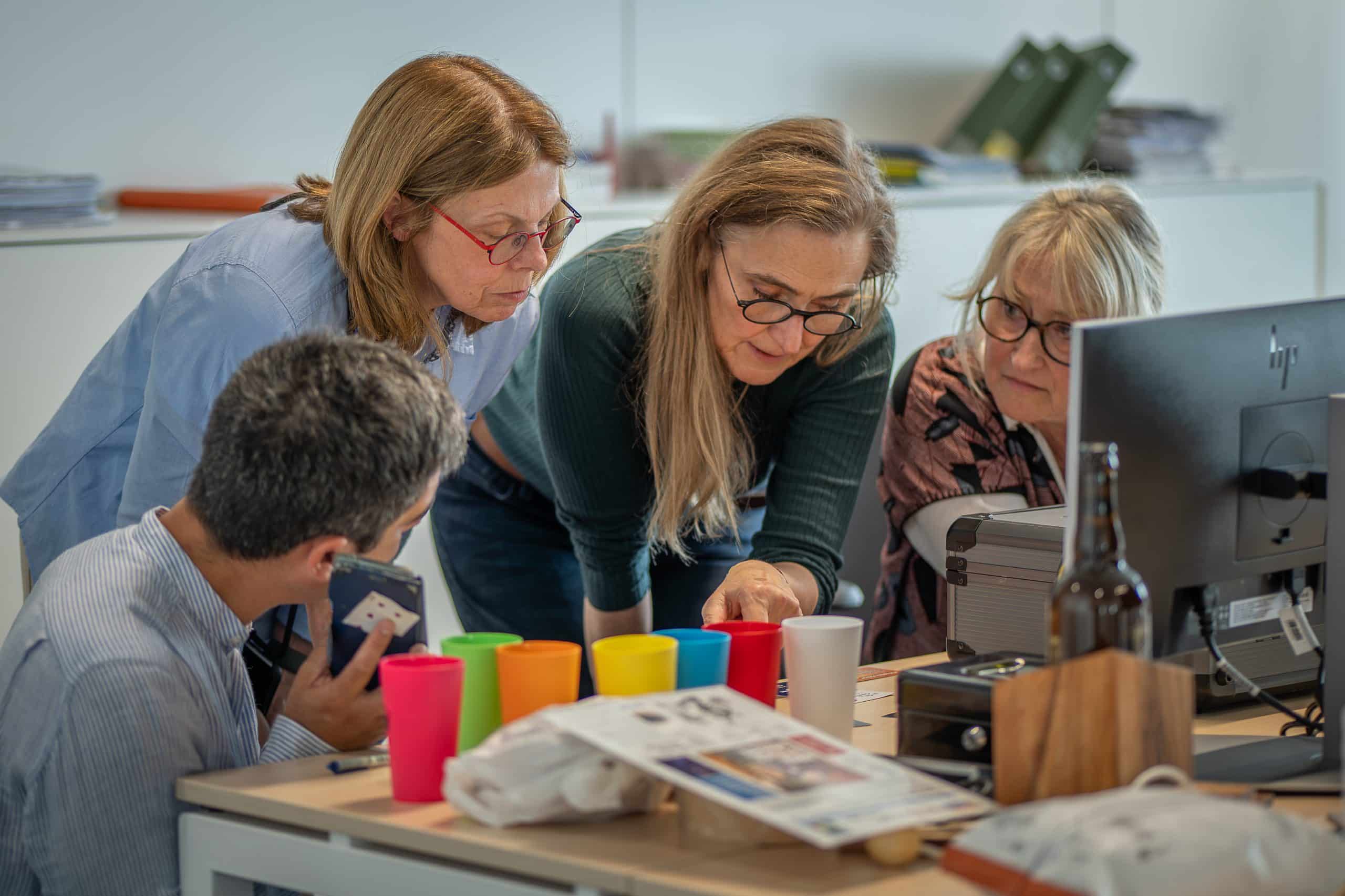 Compétition inter-équipes lors d'un team building Divertiss'Mans en Sarthe