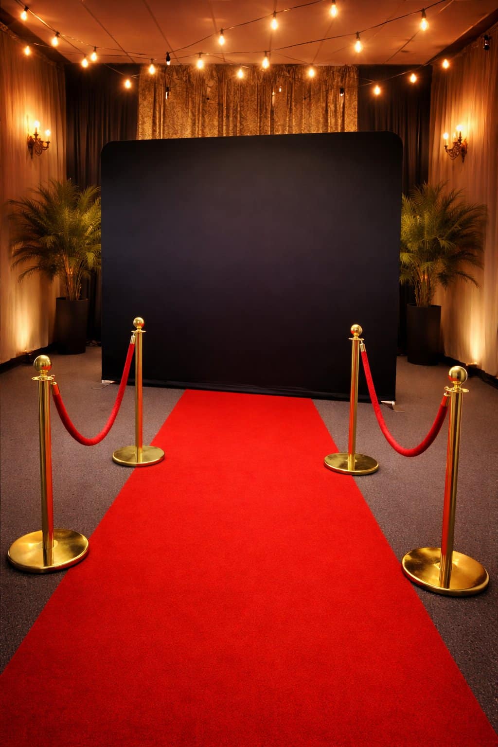 Toile de fond noire pour photobooth