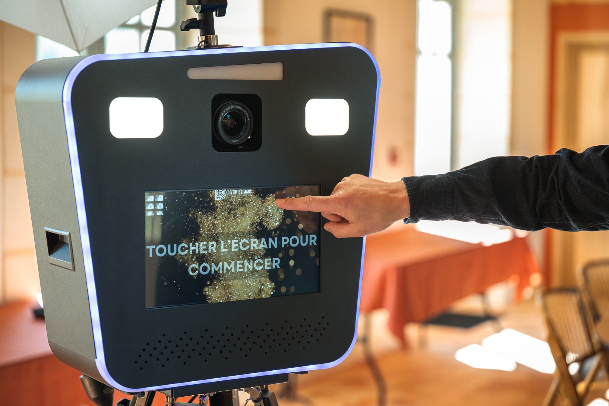 Photobooth installé en salle de réception