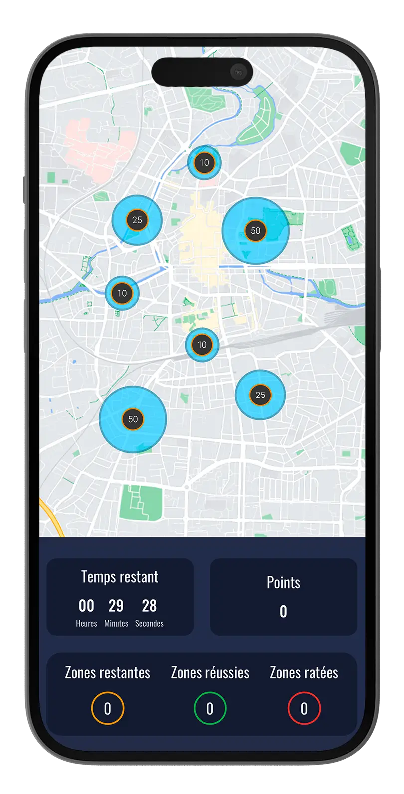 Jeu de piste GPS extérieur Le Mans parcours connecté smartphone
