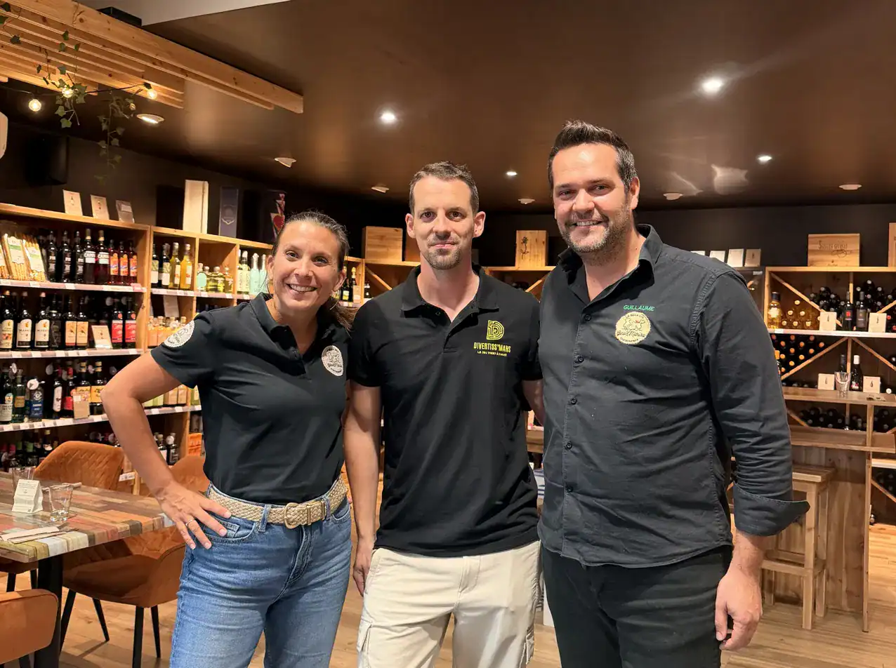 L'équipe Divertiss'Mans avec Gino et Marisa, épicerie fine italienne au Mans